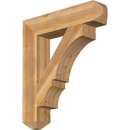 Ekena Millwork Balboa Craftsman Rough Sawn Bracket, Western Red Cedar, 6"W x 30"D x 34"H BKT06X30X34BOA04RWR